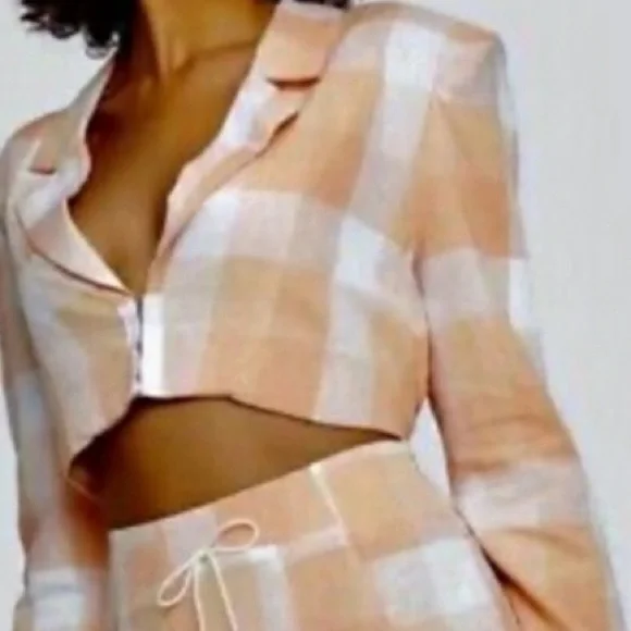 For Love And Lemons EUGENIE CROP BLAZER TANGERINE ORANGE - Picture 5 of 11